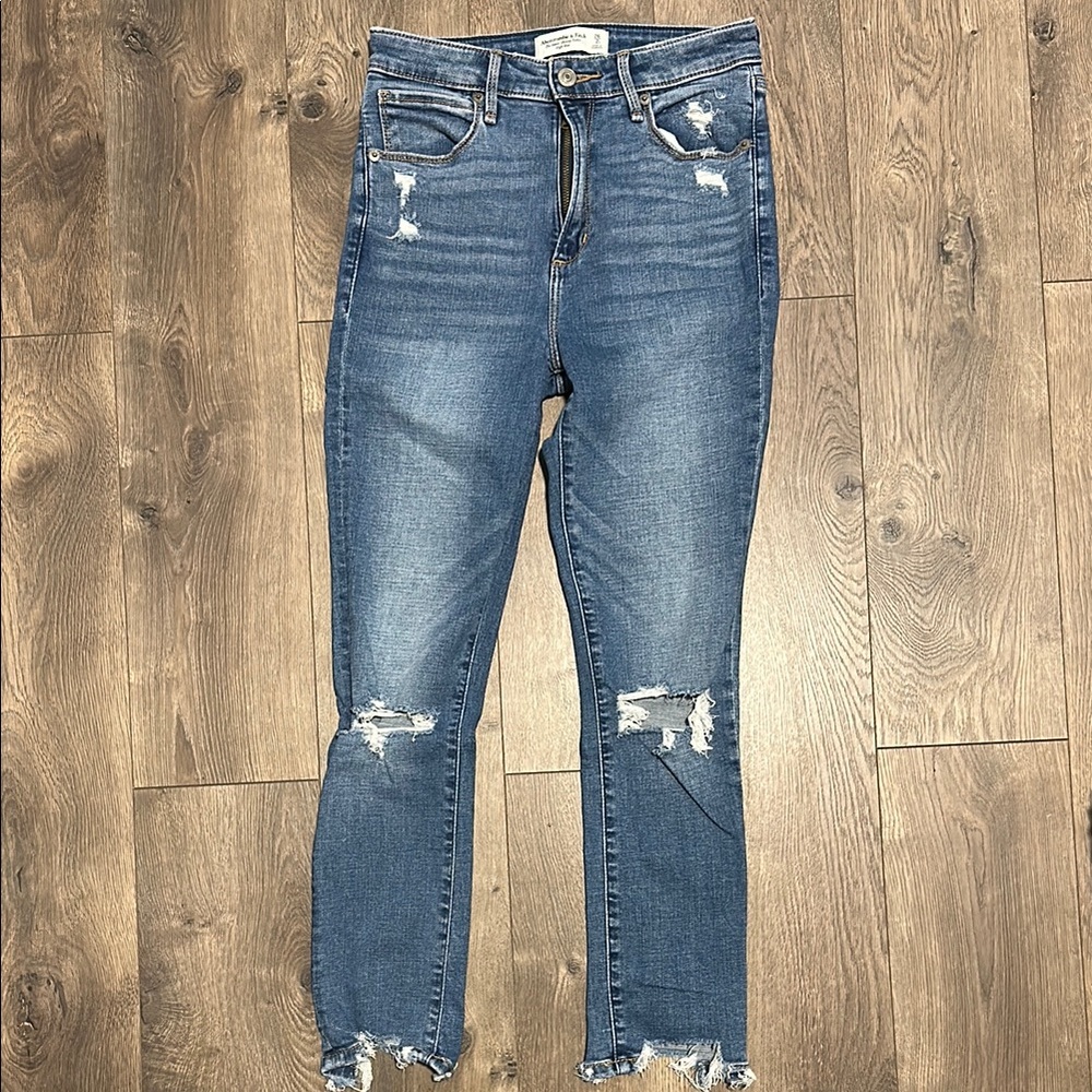 Abercrombie & Fitch Super Skinny Ankle High Rise Jeans